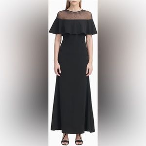 Calvin Klein Black Embellished Gown